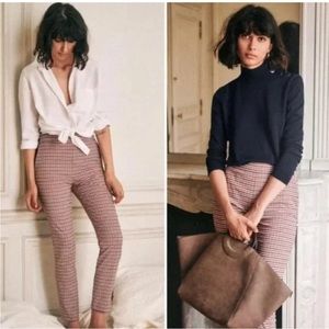 Sézane Clara Trouser Gingham Pants